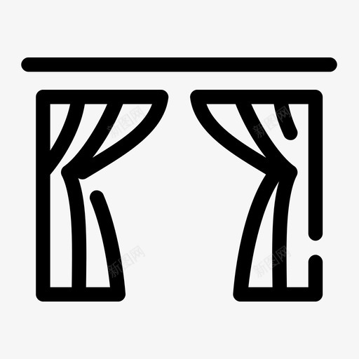 剧院幕布娱乐图标svg_新图网 https://ixintu.com 剧院 娱乐 媒体 幕布 舞台 表演 间隙 随机