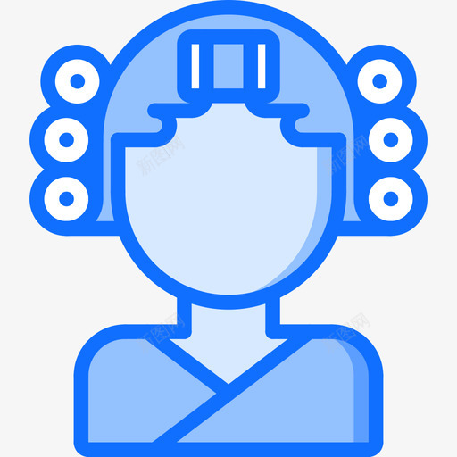 阿凡达发型5蓝色图标svg_新图网 https://ixintu.com 发型 蓝色 阿凡