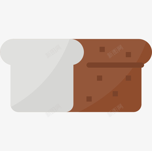 白面包健康食品30扁平图标svg_新图网 https://ixintu.com 健康食品 扁平 白面包 面包