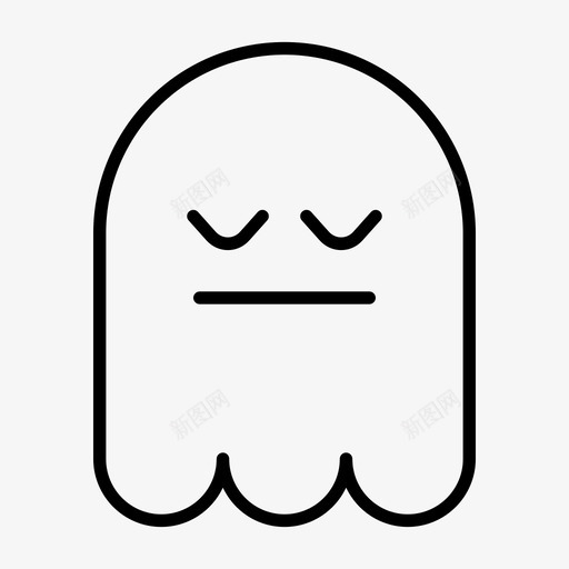 鬼魂表情符号万圣节图标svg_新图网 https://ixintu.com 万圣节 睡眠 符号 表情 鬼魂