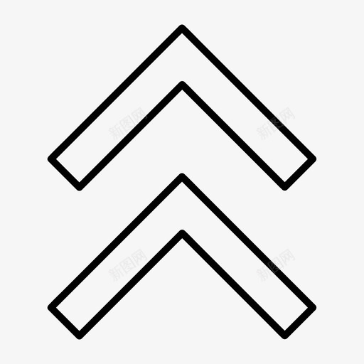 双箭头向上箭头方向图标svg_新图网 https://ixintu.com 上传 向上 向前进 图标 基本 尺寸 所有 箭头