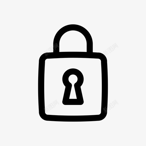 挂锁覆盖保护图标svg_新图网 https://ixintu.com 保护 图标 圆线 安全 挂锁 流行 覆盖