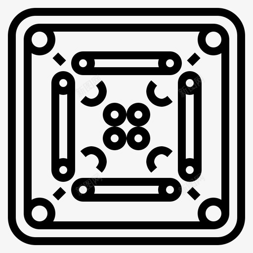 卡伦棋盘游戏直线型图标svg_新图网 https://ixintu.com 卡伦 棋盘 游戏 直线 线型