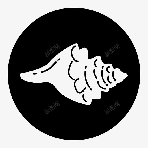 贝壳双壳类鱼图标svg_新图网 https://ixintu.com 双壳类 海鲜 蜗牛 贝壳