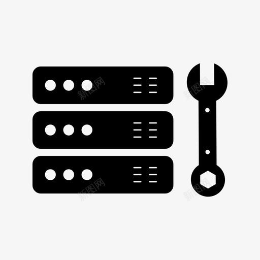 工具服务器云螺丝刀图标svg_新图网 https://ixintu.com 修复 图标 字形 工具 扳手 服务器 螺丝刀