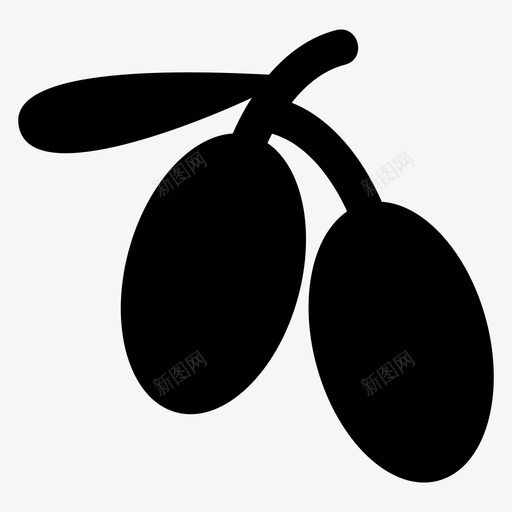 橄榄黑橄榄食物图标svg_新图网 https://ixintu.com 橄榄 绿色 食物