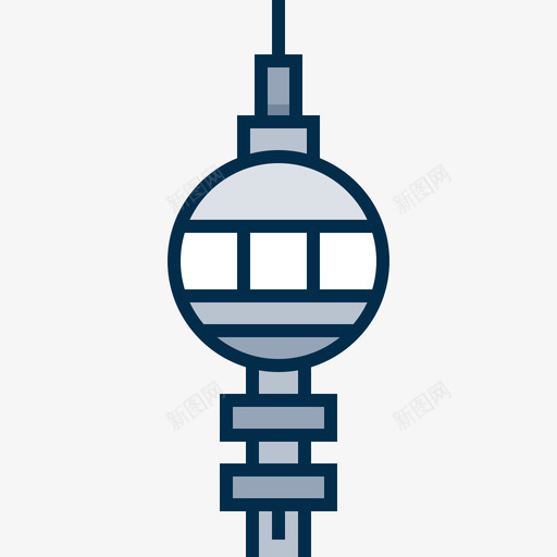 塔城市72线性颜色图标svg_新图网 https://ixintu.com 城市 线性 颜色