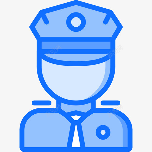 阿凡达警察28蓝色图标svg_新图网 https://ixintu.com 蓝色 警察 阿凡