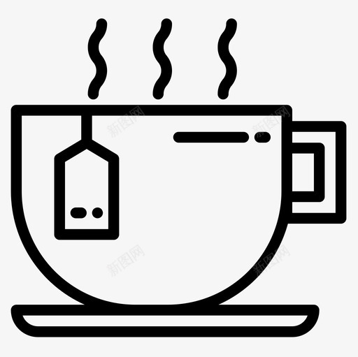 杯茶5直线型图标svg_新图网 https://ixintu.com 直线 线型