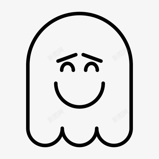 鬼表情万圣节图标svg_新图网 https://ixintu.com 万圣节 害羞 快乐 表情