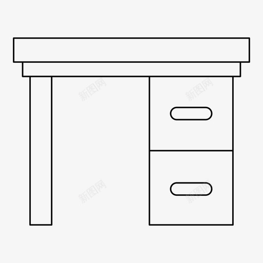 薄家具办公桌家具图标svg_新图网 https://ixintu.com 办公桌 家具