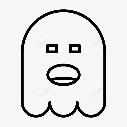 鬼魂无聊表情图标svg_新图网 https://ixintu.com 万圣节 幽灵 无聊 表情 鬼魂