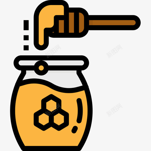 蜂蜜水疗25线性颜色图标svg_新图网 https://ixintu.com 水疗 线性 蜂蜜 颜色