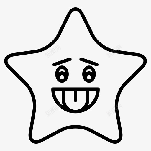 明星厚脸皮表情符号图标svg_新图网 https://ixintu.com 厚脸皮 明星 符号 舌头 表情
