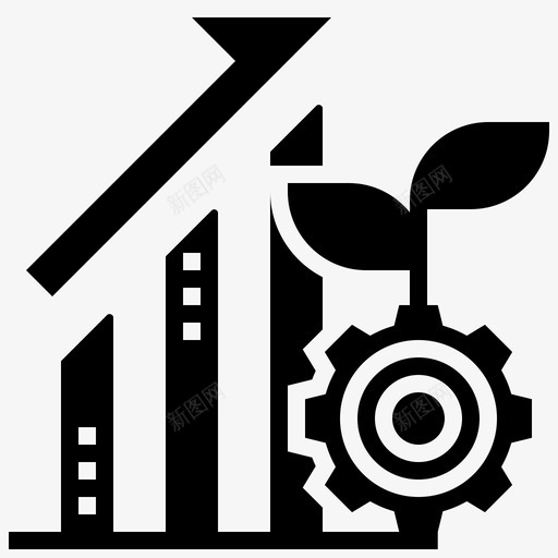 增长广告图表图标svg_新图网 https://ixintu.com 图表 增长 广告 流量 网站