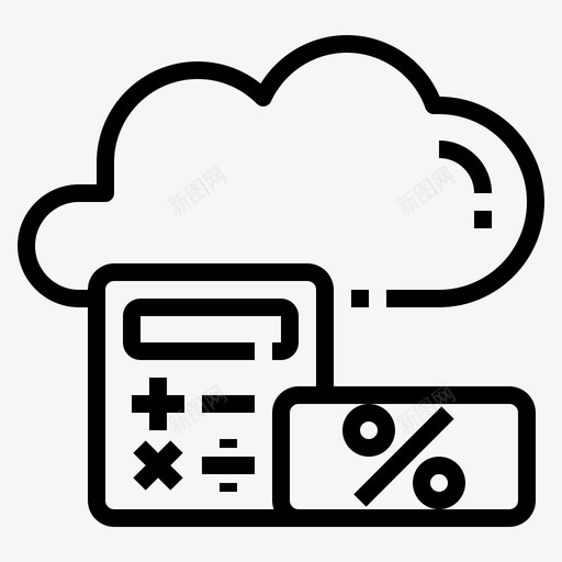 云金融科技17线性图标svg_新图网 https://ixintu.com 科技 线性 金融
