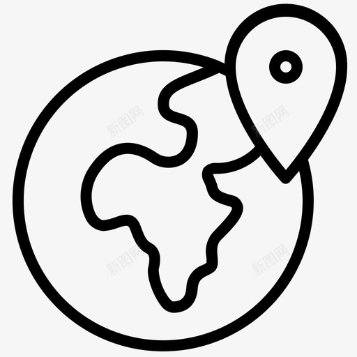 全球位置地球gprs图标svg_新图网 https://ixintu.com gprs 位置 全球 地图 地点 地球