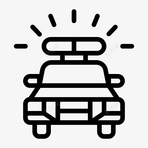 警车警用巡逻车公共交通工具图标svg_新图网 https://ixintu.com 交通工具 公共 巡逻车 警用 警车