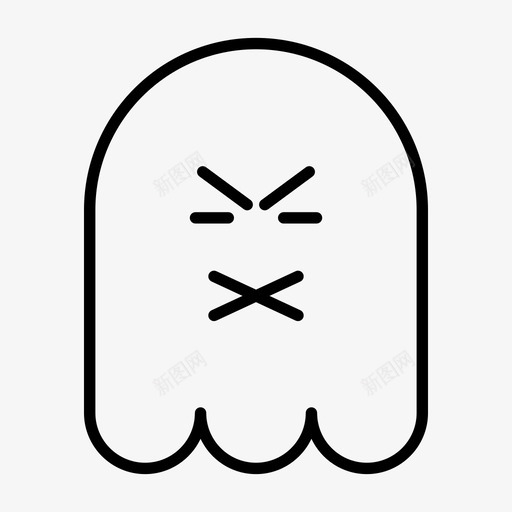 鬼表情万圣节图标svg_新图网 https://ixintu.com 1行 万圣节 哑巴 穆迪 表情