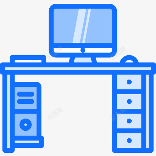 椅子家具131蓝色图标svg_新图网 https://ixintu.com 家具 椅子 蓝色