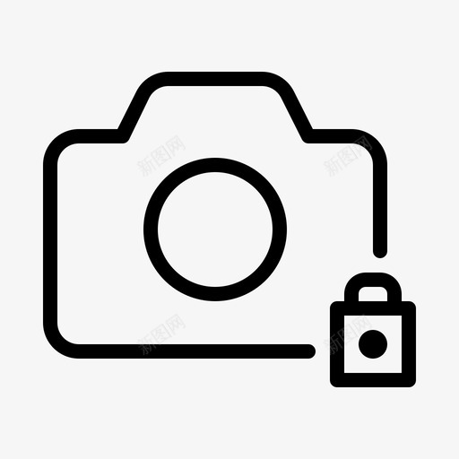 相机锁挂锁照片图标svg_新图网 https://ixintu.com 影线 挂锁 摄影 照片 相机