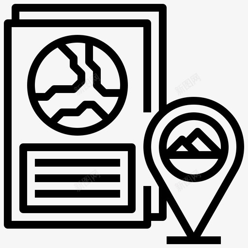 护照探险旅行4直系图标svg_新图网 https://ixintu.com 护照 探险 旅行 直系