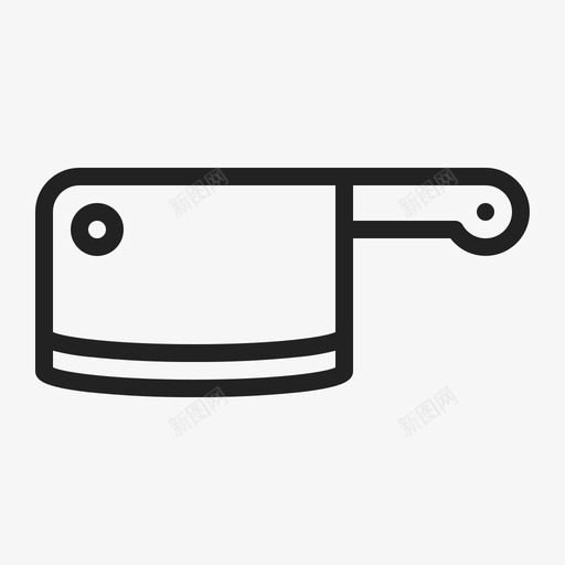 切肉刀屠夫剁碎图标svg_新图网 https://ixintu.com 切肉刀 剁碎 厨房 屠夫