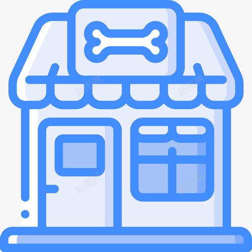 商店宠物9蓝色图标svg_新图网 https://ixintu.com 商店 宠物 蓝色