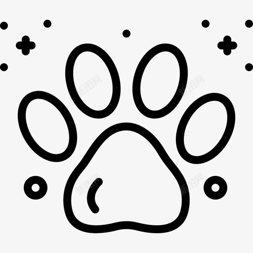 爪印动物脚印图标svg_新图网 https://ixintu.com 动物 爪印 脚印