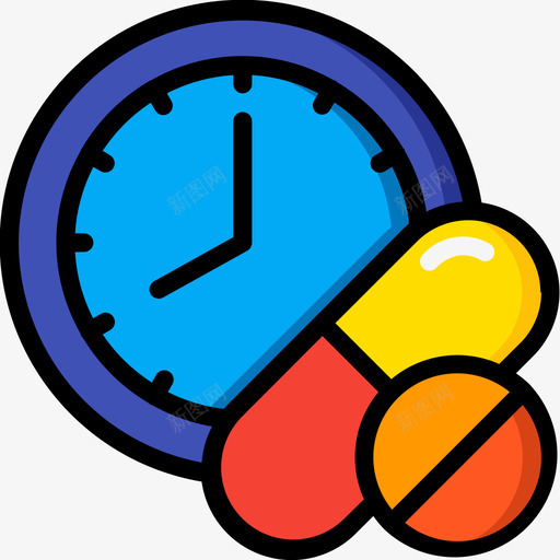 药片晨间常规30线性颜色图标svg_新图网 https://ixintu.com 常规 晨间 线性 药片 颜色