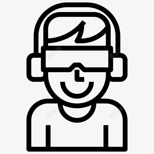 Vr运动112线性图标svg_新图网 https://ixintu.com Vr 线性 运动