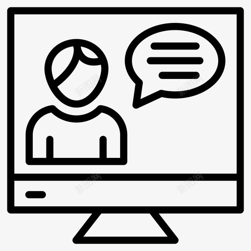 消息帐户气泡图标svg_新图网 https://ixintu.com 人类 响应 图标 帐户 气泡 注释 消息 线图 计算机