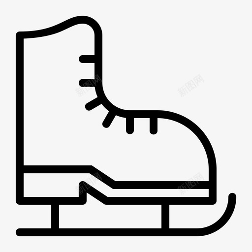 溜冰冬季冬季路线图标svg_新图网 https://ixintu.com 冬季 溜冰 路线