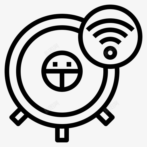 机器人吸尘器智能家居79线性图标svg_新图网 https://ixintu.com 吸尘器 智能家居 机器人 线性