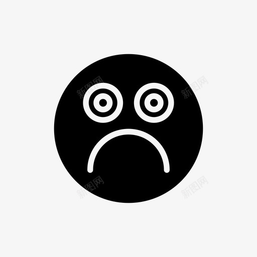 晕眩惊讶表情符号图标svg_新图网 https://ixintu.com 实心 惊讶 晕眩 符号 表情
