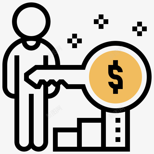 机会商业动机19黄影图标svg_新图网 https://ixintu.com 动机 商业 机会 黄影