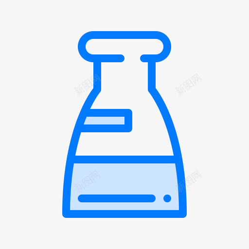 烧瓶生物学17蓝色图标svg_新图网 https://ixintu.com 烧瓶 生物学 蓝色