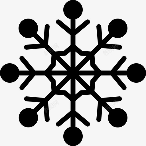 雪花十二月假日图标svg_新图网 https://ixintu.com 下雪 假日 冬天 十二月 字形 雪花