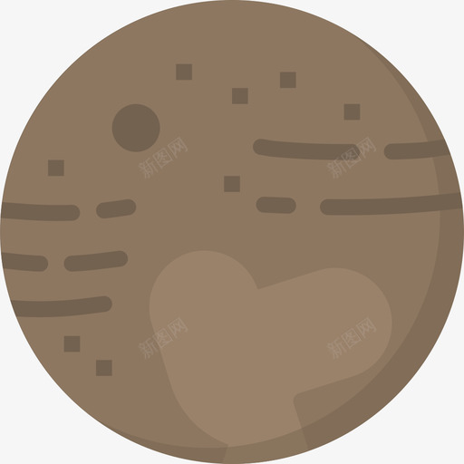 冥王星空间126平坦图标svg_新图网 https://ixintu.com 冥王星 平坦 空间