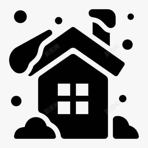 雪中之家寒冷季节图标svg_新图网 https://ixintu.com 之家 冬季 圣诞 季节 寒冷 雕文 雪中