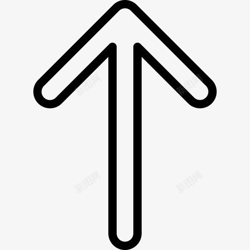 上箭头箭头21轮廓图标svg_新图网 https://ixintu.com 箭头 轮廓