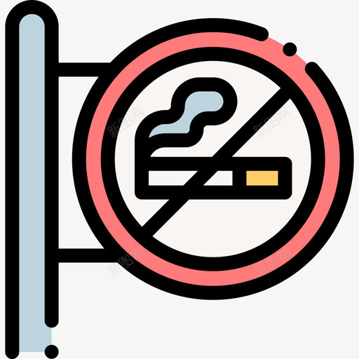禁止吸烟城市公园28线性颜色图标svg_新图网 https://ixintu.com 公园 吸烟 城市 禁止 线性 颜色