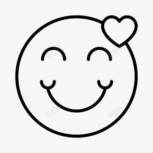 在爱中表情情感图标svg_新图网 https://ixintu.com 情感 打动 爱中 表情