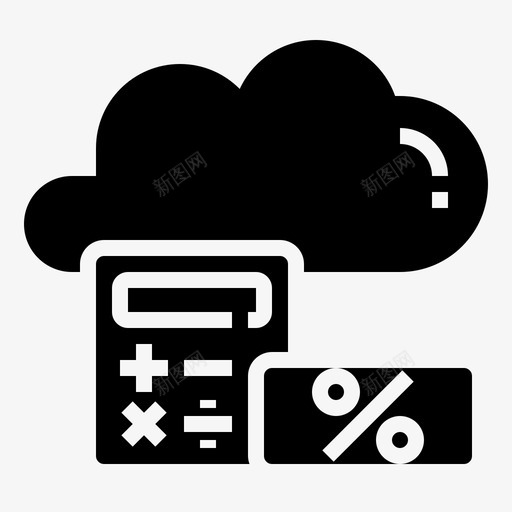 云金融科技16填充图标svg_新图网 https://ixintu.com 填充 科技 金融