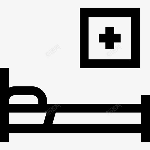 医用床医用46线性图标svg_新图网 https://ixintu.com 医用 线性