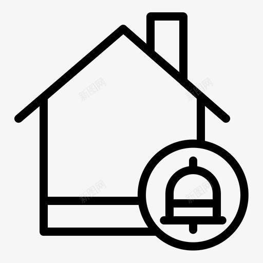 家房子通知图标svg_新图网 https://ixintu.com 房子 通知