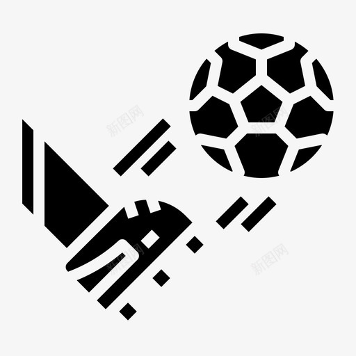 开球踢球足球图标svg_新图网 https://ixintu.com 开球 足球 踢球 运动