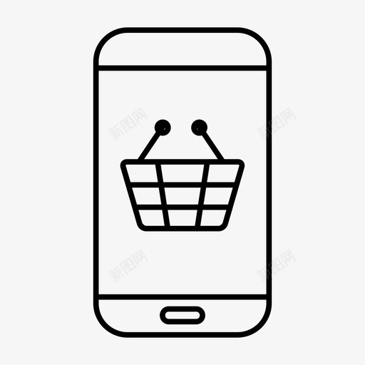 购物手机网店图标svg_新图网 https://ixintu.com 手机网 购物