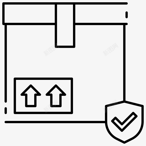 货物保护集装箱包装图标svg_新图网 https://ixintu.com tanahcon 保护 包装 电子商务 货物 运输 集装箱 黑白