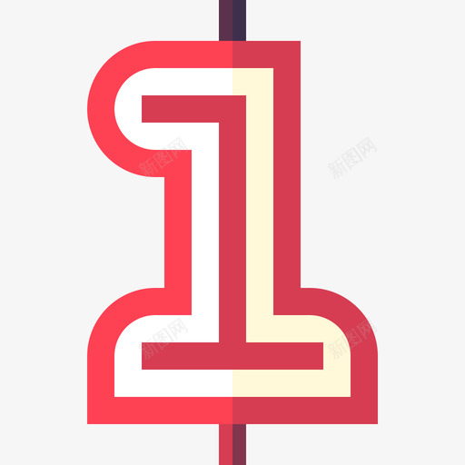 蜡烛生日105平的图标svg_新图网 https://ixintu.com 平的 生日 蜡烛